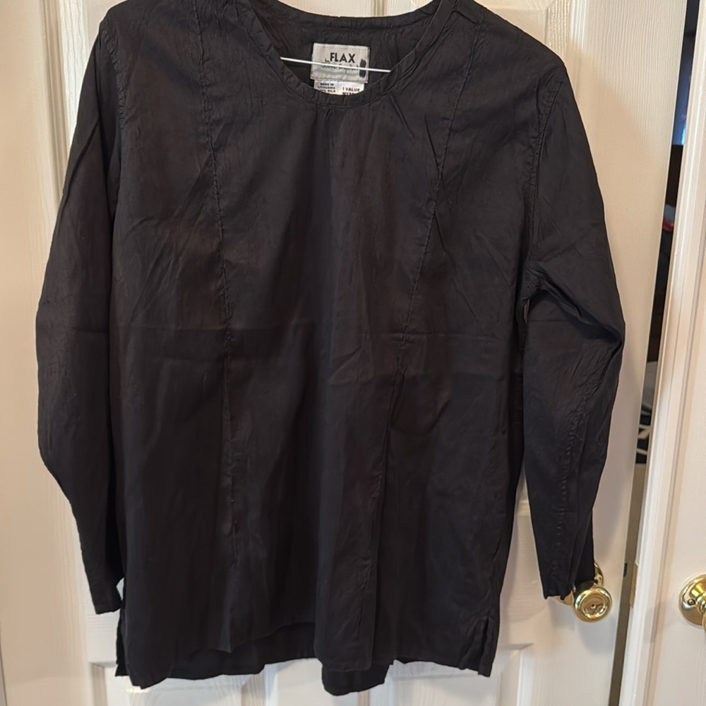 Silk elasticized waist maxi skirt and over blouse - Picture 2 of 8